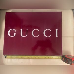 Gucci Deep Red Shiny Display Box. (6 available) Authentic from Gucci. 17x13x2